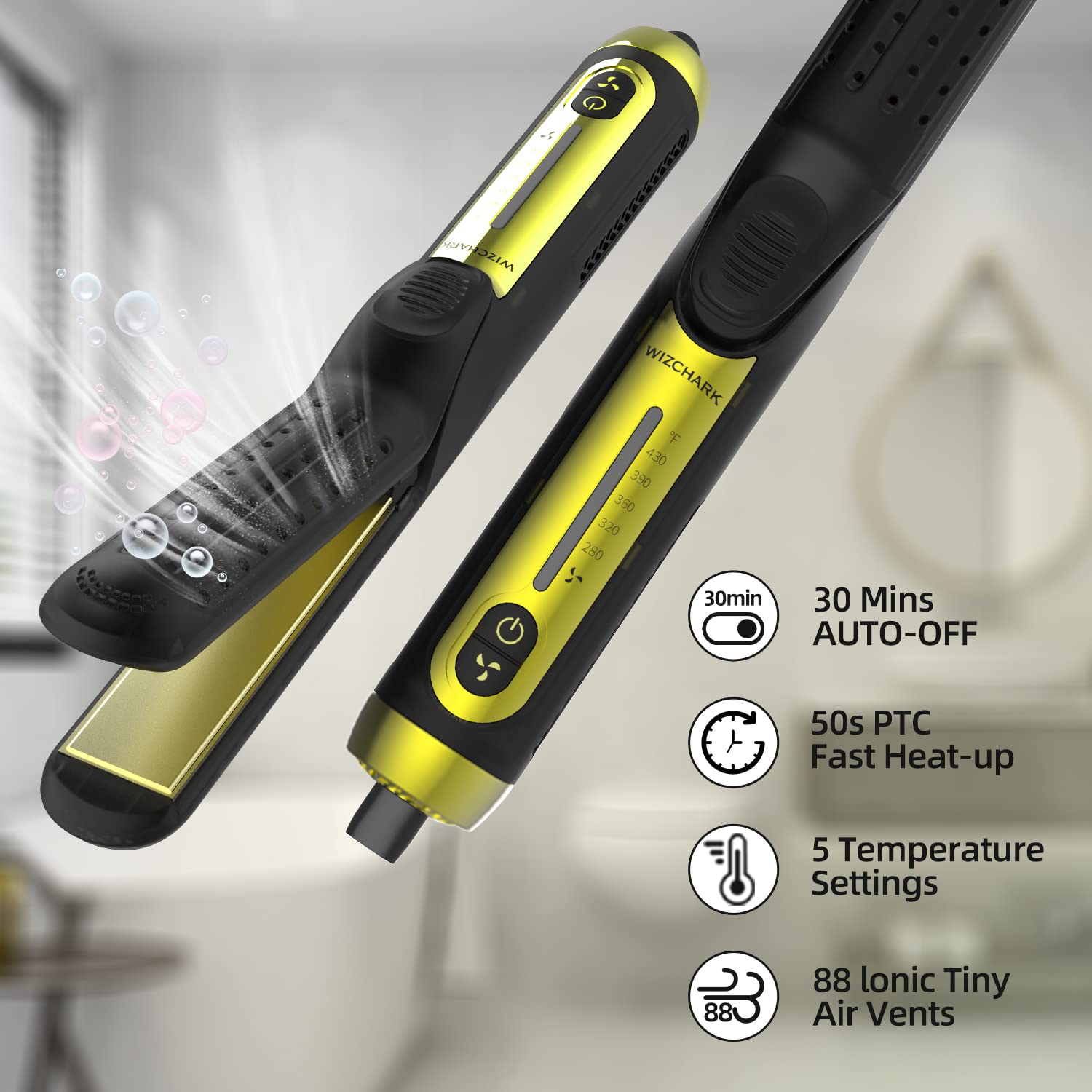 เครื่องหนีบผมและม้วนผม 360° Airflow Styler Curling Iron สำหรับทุกสไตล์พร้อมช่องลมเย็น